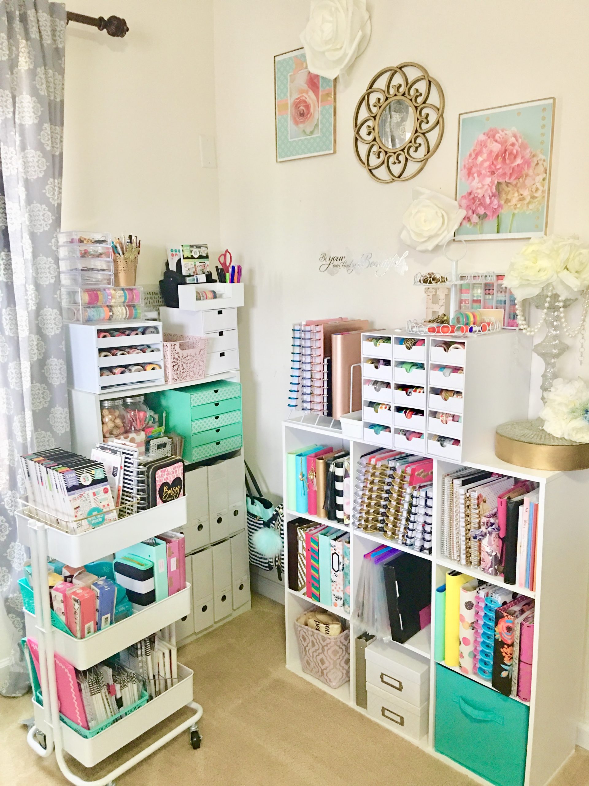 Planner storage solutions in craft room - MyLifeFullOfHope