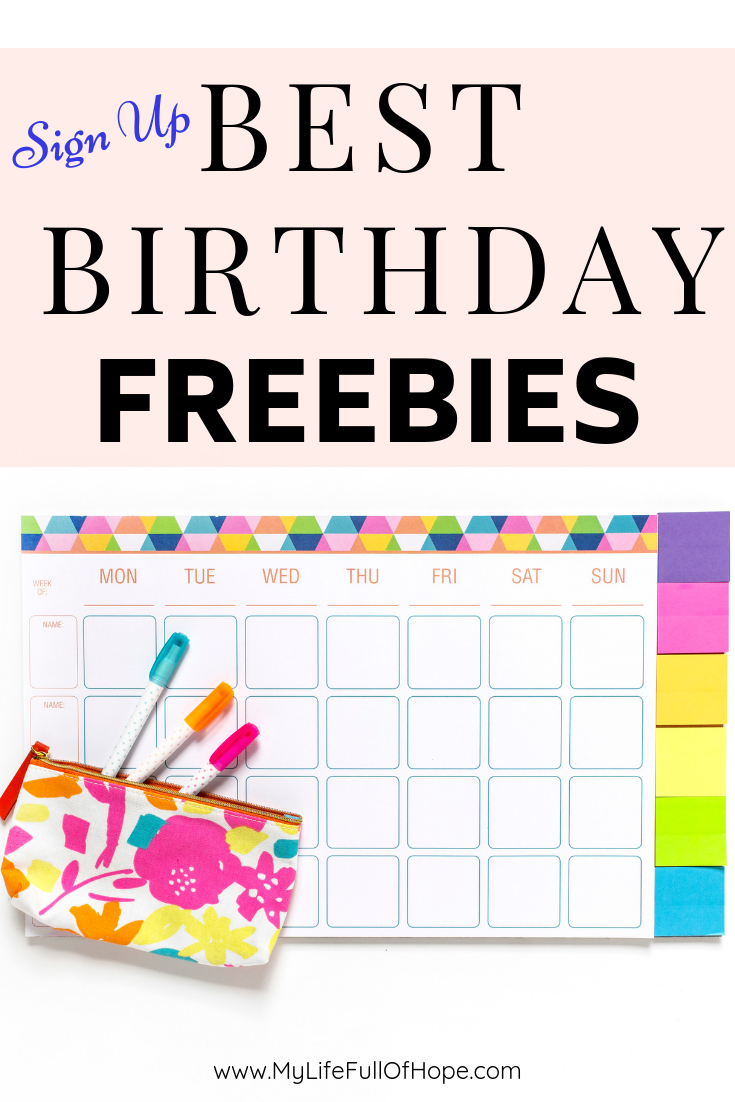 BEST Birthday Freebies